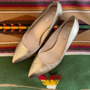 Women’s Cole Hahn wedge heels gold 7 1/2